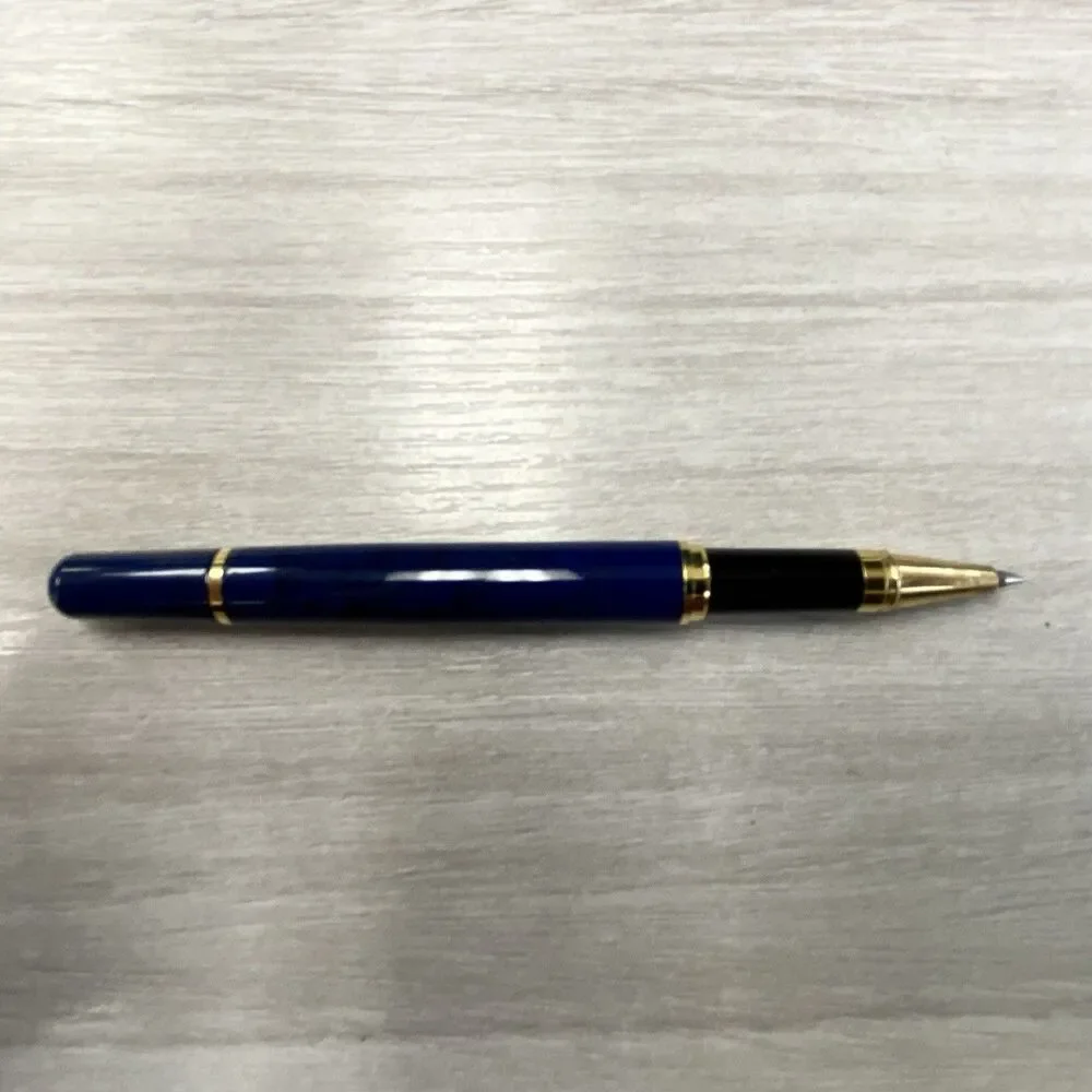 Vintage Capella 3 Piece Blue Marbleized Pen & Calligraphy Set With Box